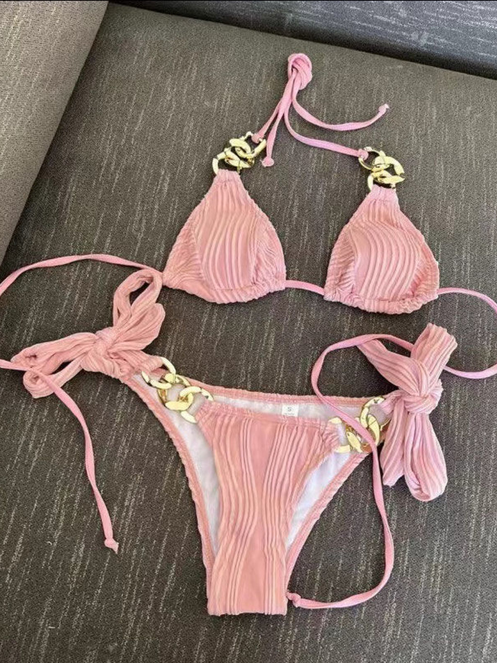 Cream Frost Two-Piece Bikini - Sexy Split Design with Sheer Cover-Up - Ideal for Beach Vacation - Comfortable Swimwear for Summer - Trendy And Minimalist Style - Lightweight And Breathable Fabric - Perfect for Casual Poolside Relaxation Or Travel