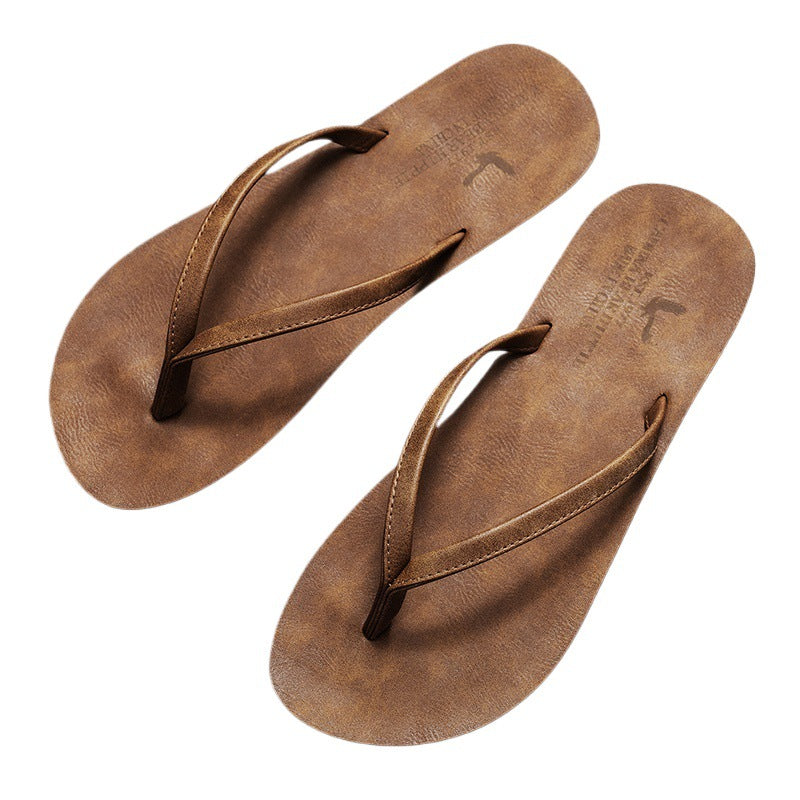 2026 New Men's Flip-Flops Summer Wear-Resistant Sandals Outdoor Thick-Soled Beach Shoes Men's Thong Sandals