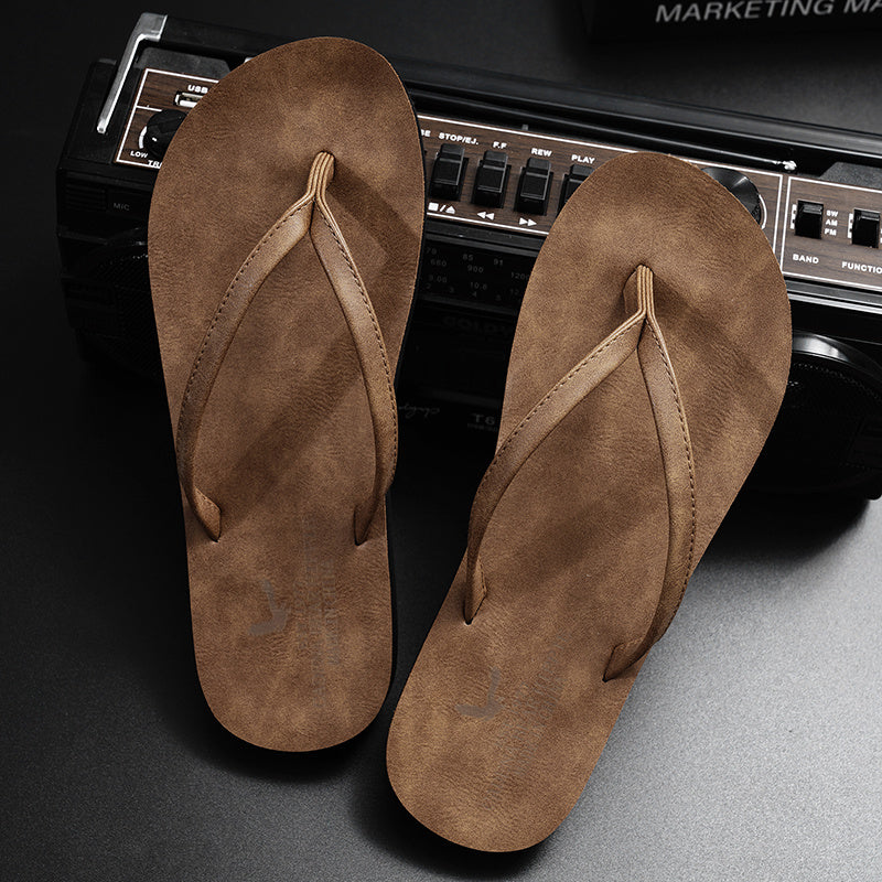 2026 New Men's Flip-Flops Summer Wear-Resistant Sandals Outdoor Thick-Soled Beach Shoes Men's Thong Sandals