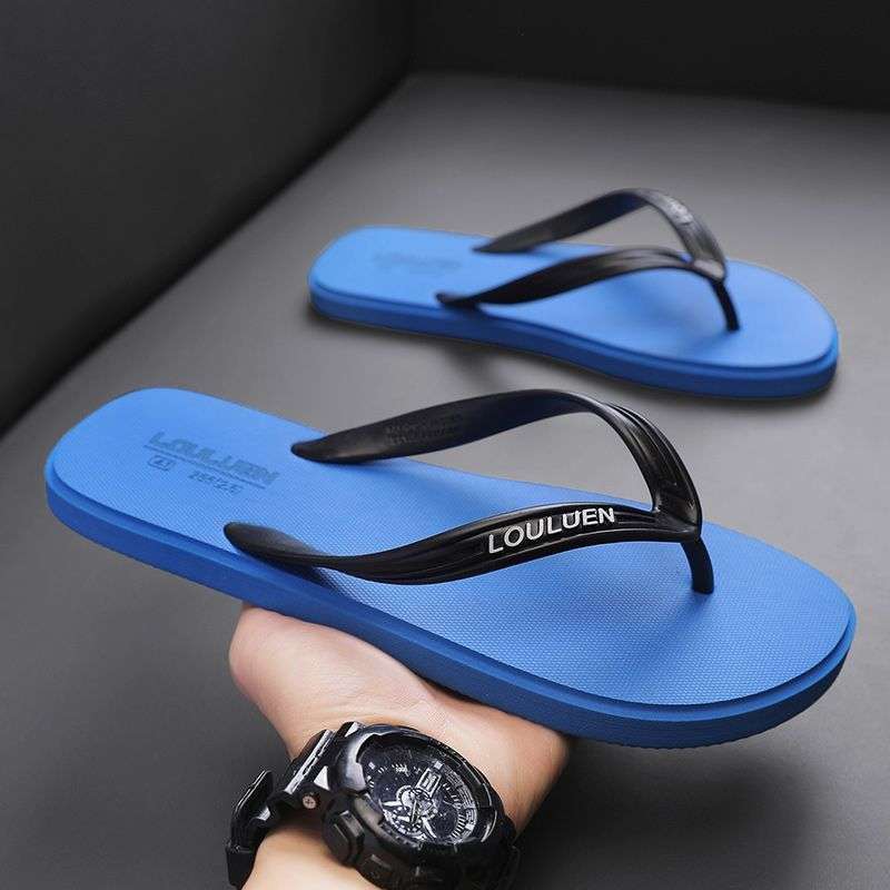 Men's Summer Outdoor Soft Sole Vietnamese Flip-Flops Non-Slip Odor-Resistant Beach Sports Casual Toe-Post Sandals