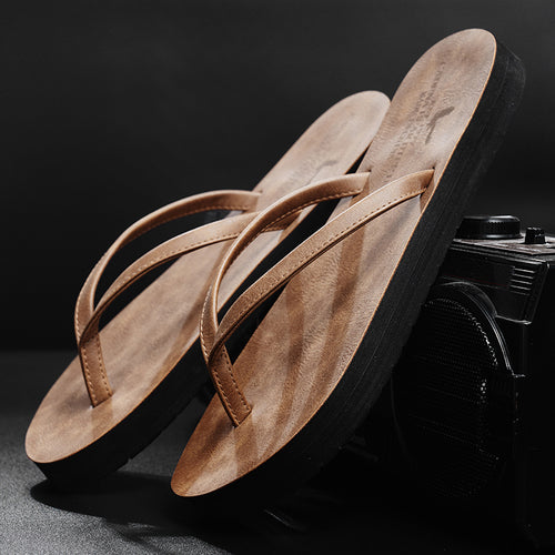 2026 New Men's Flip-Flops Summer Wear-Resistant Sandals Outdoor Thick-Soled Beach Shoes Men's Thong Sandals