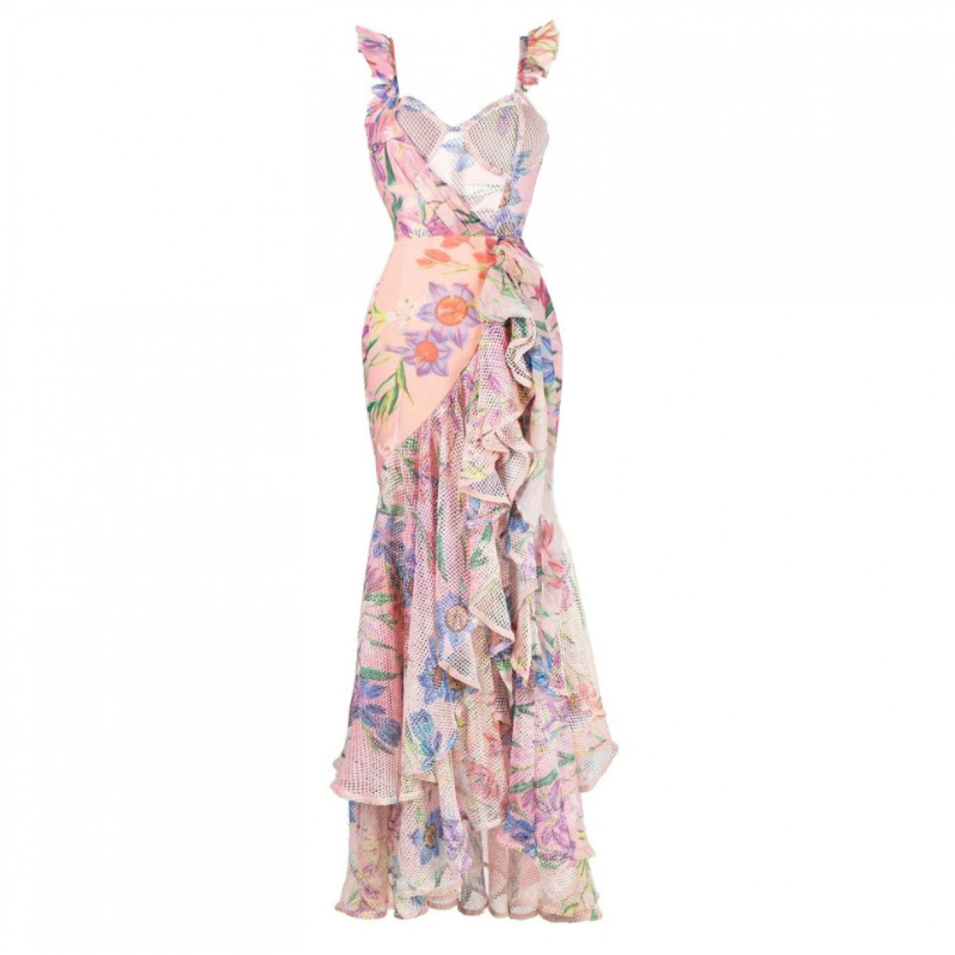 2026 New Women One Piece Swimsuit V Neck Mesh Patchwork Floral Print Bodysuit Beachwear Sexy Tummy Control Bathing Suit Ruched Push Up Swimwear Summer Cover Up Set