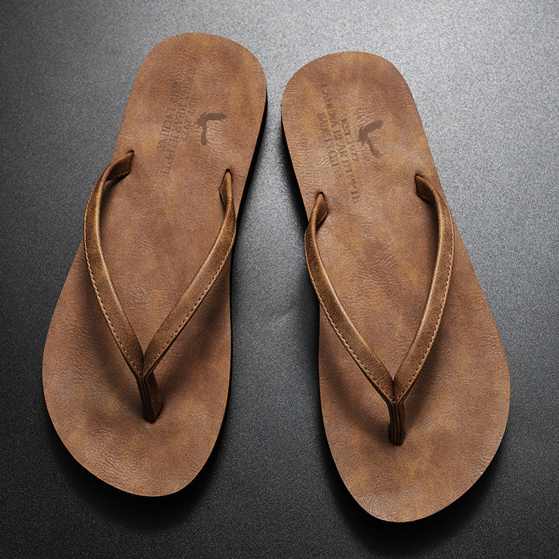 2026 New Men's Flip-Flops Summer Wear-Resistant Sandals Outdoor Thick-Soled Beach Shoes Men's Thong Sandals