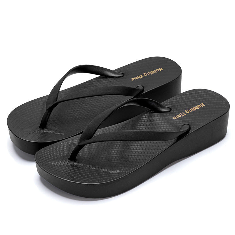 Guangdong Men's Summer 2026 New Model Anti-slip, Odor-resistant Black Flip-flops, Wear-resistant Beach Sandals for Women to Wear Outside, Women Shoes
